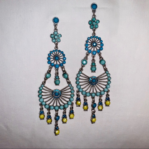 Boho Statement Chandelier Earrings - Picture 2 of 2